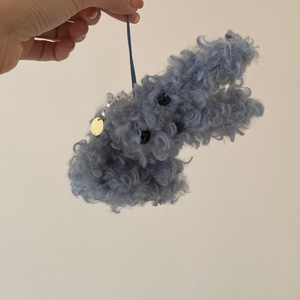 Interessante nicchia teddy cucciolo di peluche portachiavi Instagram blogger Pendente di cane fritto molto brutto con perle - Product Image 4