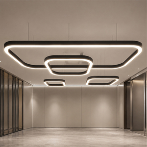 โคมไฟเพดาน LED ทรงกลมมุมเหลี่ยม สำหรับตกแต่งภายในบ้าน สำนักงาน ห้องนั่งเล่น ร้านอาหาร - Product Image 2