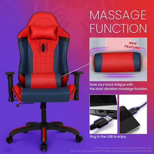 红色黑色超人旋转游戏椅更厚更宽的办公电脑赛车椅可调扶手Sillas游戏玩家 - Product Image 3