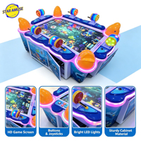 Machine d'arcade 55 pouces avec 6 joueurs, jeu de pêche Ocean Hunting, lumières clignotantes et monnayeur, pour usage intérieur
