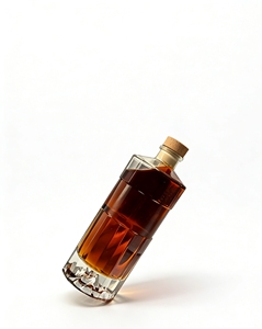 Bouteilles en verre à bouchon en bois de luxe rondes en <span class=keywords><strong>cristal</strong></span>, 500 ml, 700 ml, 750 ml, pour whisky, brandy, <span class=keywords><strong>cognac</strong></span>, XO, rhum – Vente chaude - Product Image 4