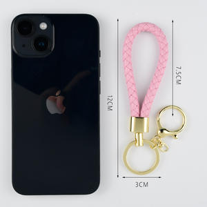 PU Leather Braided Woven Keychain Accessories Rope <b>Key</b> <b>Ring</b> Leather Woven Keychain Cartoon Doll Keyring <b>Car</b> Keychains - Product Image 4