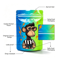 Sachets personnalisés imprimés avec logo, refermables, de qualité alimentaire, pour bonbons, gommes et snacks