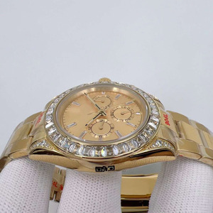 Reloj de diamantes de oro de alta calidad Relojes de diamantes de circón para hombres - Product Image 4