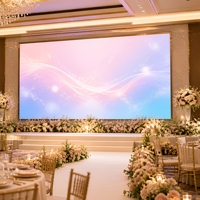 Mur vidéo LED commercial Unishine P1.86 P2.5 pour mariage avec taux de rafraîchissement élevé et large angle de vision, installation fixe