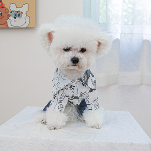 PETCIRCLE Pet Circle, Vêtements pour animaux de compagnie, Tenues pour chiens et chats, Salopette mignonne à motifs graffiti pour chien - Product Image 5