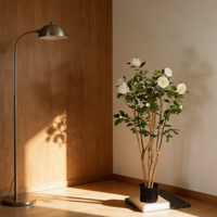 Arbre bonsaï artificiel en camélia en gros, fleur blanche réaliste, plantes artificielles d'intérieur, décoration de mariage, aménagement paysager, décoration de la maison