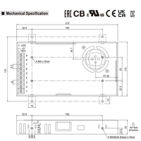 Mean Well 5V 12V 24V 36V 48V LED Alimentation à découpage 1A 2A 3A 5A 8A 10A 15A 20A 30A 40A 50A dc ac pc Smps industrielles Meanwell