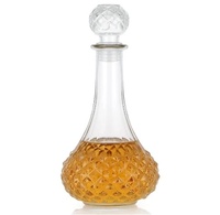 Bouteille d'échantillon d'alcool transparente miniature portable de 50 ml, bouteille de dégustation pour présentation promotionnelle