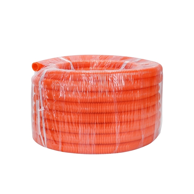HDPE Plastic UV Resistant Electrical Flexible Orange Corrugated Conduit With OEM Factory Direct Shipping