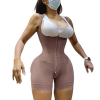 Custom Colombian Women Closure Underwear Tummy Control Butt Lifter Shorts Crotch Open Bust Full Body Bbl Shaper Faha Shapewear
