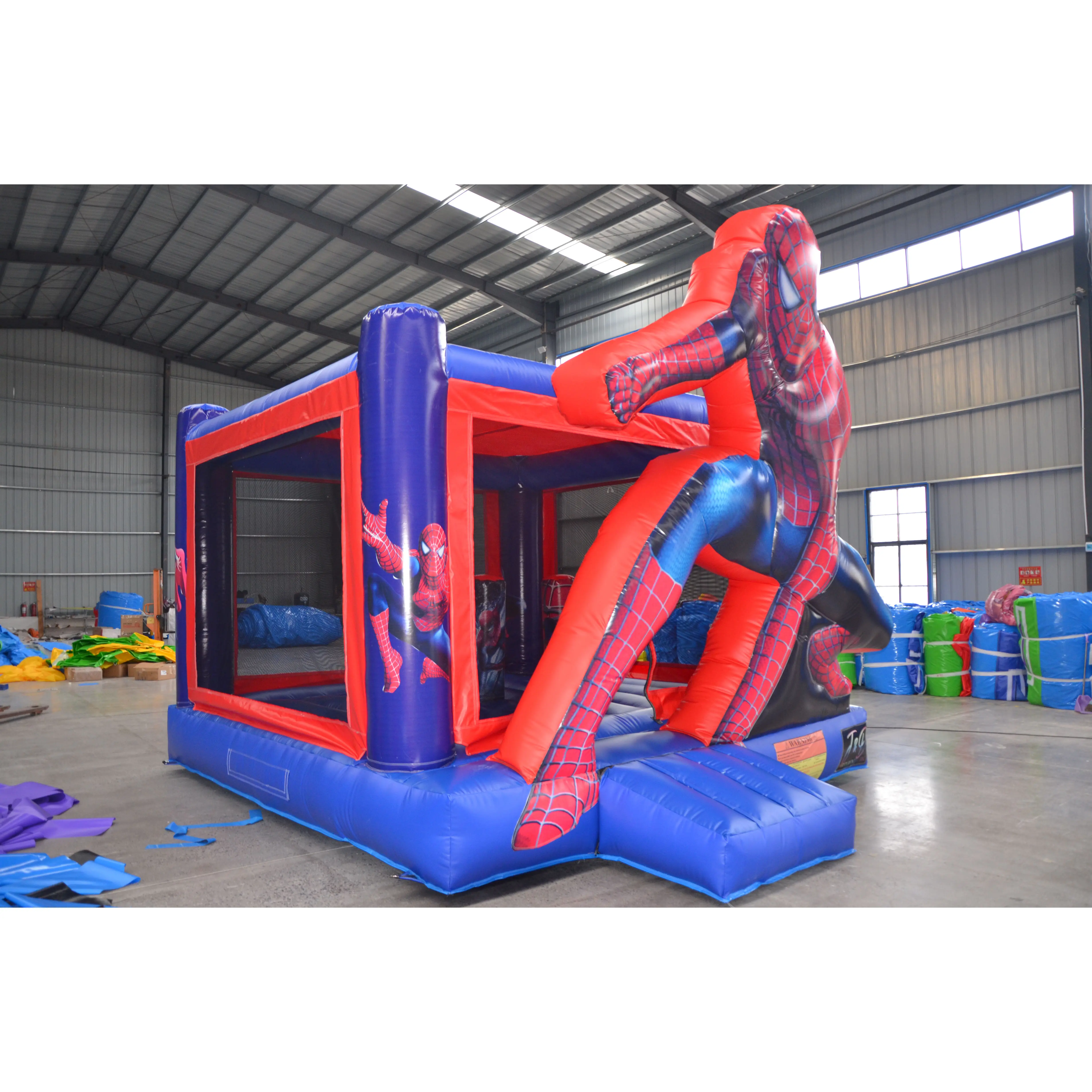 Fábrica de alta qualidade ao ar livre crianças inflável trampolim bouncy castelo inflável bouncer castelo com slide para crianças