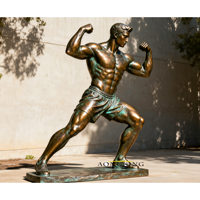 Escultura de Bronce Metálica Hecha a Medida, Estilo Europeo Clásico, Estatuas de Pensadores de Tamaño Real, Decoración de Arte Público de Diseño Moderno