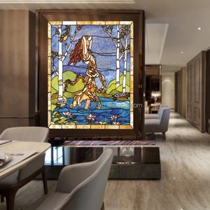 Panel de Vidrio Emplomado Personalizado con Diseño de Catedral China, para Ventana, Puerta o Pared, Estructura Sólida, Decoración Hecha a Mano - Product Image 3