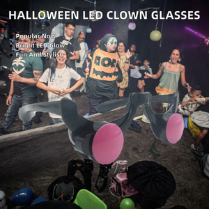 Gafas LED <span class=keywords><strong>de</strong></span> Payaso para el Día <span class=keywords><strong>de</strong></span> los Inocentes, Disfraz <span class=keywords><strong>de</strong></span> Fantasma Aterrador, Máscara Negra <span class=keywords><strong>de</strong></span> la Parca para Fiesta <span class=keywords><strong>de</strong></span> Cosplay <span class=keywords><strong>de</strong></span> <span class=keywords><strong>Halloween</strong></span> - Venta Directa <span class=keywords><strong>de</strong></span> Fábrica - Product Image 2