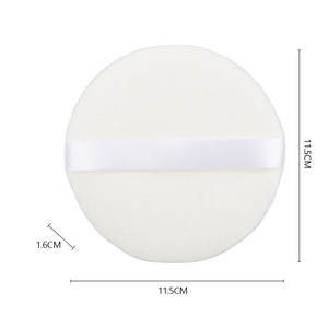 Personalizado suave diámetro 11,5 Cm redondo grande blanco algodón cuerpo cara terciopelo <span class=keywords><strong>Jumbo</strong></span> maquillaje <span class=keywords><strong>polvo</strong></span> Puff para <span class=keywords><strong>polvo</strong></span> suelto - Product Image 6