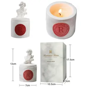 Lilin kedelai beraroma grosir kustom desain Label pribadi massal dekorasi hadiah aroma aromaterapi lilin beraroma mewah