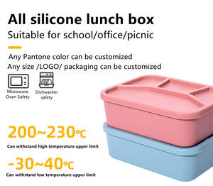 Lonchera bento para niños, se puede personalizar con logotipo, contenedor de alimentos ecológico, plato separador de silicona - Product Image 4