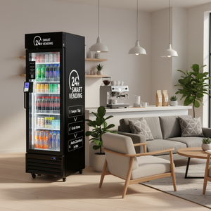 Máquina Expendedora Refrigerada HAHA Vending 360 con Pago sin Efectivo, 4G, <span class=keywords><strong>WiFi</strong></span>, Integración con Tarjeta de Crédito y POS para Oficina, Escuela y Gimnasio - Product Image 1