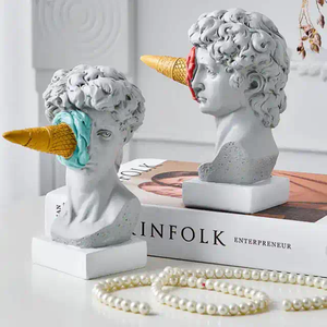Rein Craft Pop Art Fiber De Verre Crème Glacée David Statue Artisanat Ornement Décor <span class=keywords><strong>Nordique</strong></span> <span class=keywords><strong>Mythologie</strong></span> <span class=keywords><strong>Grecque</strong></span> Figurine David Statue - Product Image 3