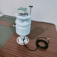 Modbus Rs485 Mini anémomètre station météo aérienne ultrasonique compacte avec convertisseur solaire de température vent pluie pour une utilisation en extérieur