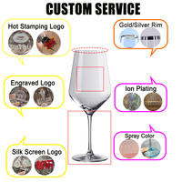 Verres à liqueur en cristal réutilisables Or longue tige 1 Oz Verres à liqueur personnalisés 2 Oz Verres à vin personnalisés