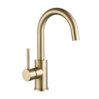 Robinet de lavabo de salle de bain design 2026, eau chaude et froide, en acier inoxydable 304 avec bec flexible col de cygne - ZY-B203L