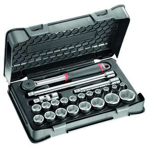 USAG - U06070302 Assortiment avec douilles hexagonales 1/2 ''dans un boîtier ABS (30 pièces) -ENSEMBLES DE CLIQUET ET DE DOUILLES EAN 8001150009525 1/2" - Product Image 1