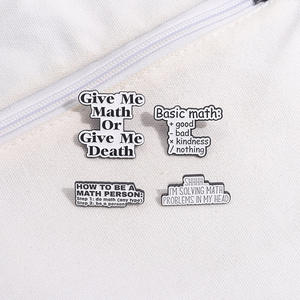 เข็มกลัดเคลือบลายคณิตศาสตร์ 17 แบบ  แบบกำหนดเองได้  สำหรับนักเคมี  นักเภสัช  แพทย์  พร้อมคำคม  ติดกระเป๋า  ผ้า  ปกเสื้อ  พร้อมตัวอักษร - Product Image 2