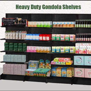 Comodi <span class=keywords><strong>negozi</strong></span> di alimentari forniture <span class=keywords><strong>per</strong></span> <span class=keywords><strong>ufficio</strong></span> di liquori pannelli a pioli a lato singolo Gondola scaffalatura a parete espositore - Product Image 2