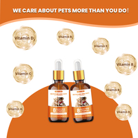 Supplément OEM pour animaux de compagnie Gouttes de multivitamines pour les allergies cutanées Soulagement de la digestion intestinale Vitamines pour chiens en bonne santé