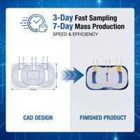 Diseño de fábrica Qi Stand 3 Multi-Coil Placa de circuito de carga inalámbrica Pad para relojes inteligentes Teléfonos Inductores de alta eficiencia