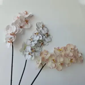 O-X766 Orquídeas Phalaenopsis de Alta Calidad, Flores de Orquídea de Tacto Real, Plantas de Orquídeas <span class=keywords><strong>Dendrobium</strong></span> para Decoración de Bodas y Mesas del Hogar - Product Image 1