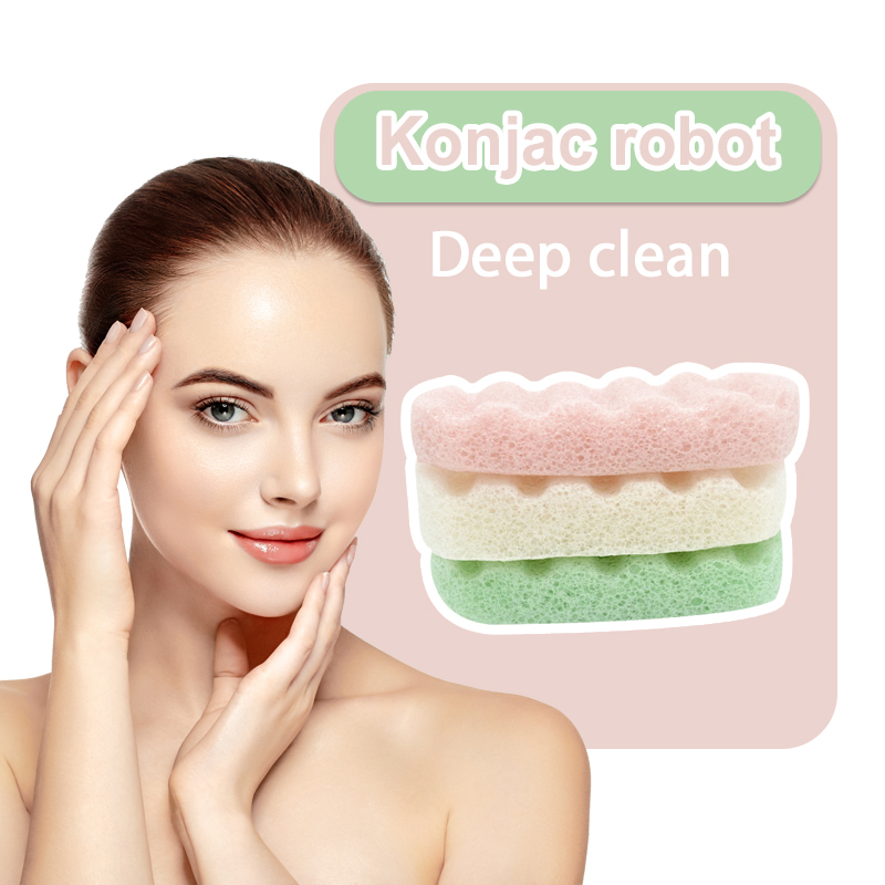 Органическая Коньячная губка в форме капли, очищающая Коньячная губка для лица и тела