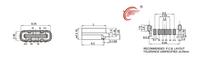 Connecteur USB Type-C femelle 6 broches personnalisé en usine, prise SMT verticale 3A en cuivre et acier inoxydable Type-C avec emballage sur bobine