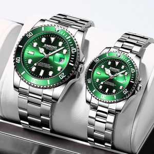 Binbond B920 920 Stainless Steel Strap Luxury Dial Luminous Waterproof Fashion Casual Quartz Couple <b>Watch</b> Business Wristwatch - Product Image 1