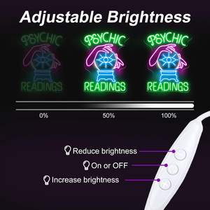 Letture psichiche segno al Neon, <span class=keywords><strong>cartomante</strong></span> segno Led, luce al Neon psichica, luce Led di lettura dei tarocchi, luci al Neon personalizzate segni Diya - Product Image 4
