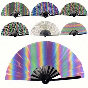 Abanicos Plegables de Bambú Personalizados con Logotipo Impreso Kpop, para Regalo, Negocios, Bodas, OEM, Arte - Product Image 5