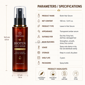 Siero per Capelli OEM ODM con Biotina e Olio Essenziale di <span class=keywords><strong>Rosa</strong></span> Pressato a Freddo, Promuove la Crescita dei Capelli, Integratore con Complesso di Ferro, 100% Puro e Fresco - Product Image 2