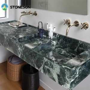 Piedra de mármol de estilo moderno Stonesun para encimera de baño interior sala de estar encimera laminada de mármol verde Alpi verde - Product Image 1
