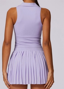 2025 Tennis rock Falten röcke Solid Crop Tank Top & Rüschen saum Skort Sports ets - Product Image 2