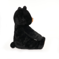 Peluche d'ours noir doux avec pattes, adorable animal en peluche pour cadeau d'enfant et décoration de la maison