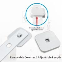 Verrou de sécurité pour enfants Probebi LH11 blanc en ABS pour tiroirs et toilettes avec double mécanisme de sécurité, multi-usages pour bébés