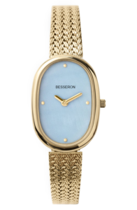 Montre de luxe ovale pour femmes, en acier inoxydable, quartz, plaqué or 18 carats, bracelets personnalisables, Reloj Montre Femme - Product Image 5