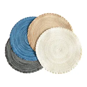 PP Woven Placemats Round shape Home Table Decoration Anti-slip Washable Table Mats High Quality Placemat