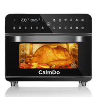 En stock Four à air fryer convection 5 en 1 25L 1800W pour poulet et pizza avec écran tactile intelligent et 12 modes prédéfinis
