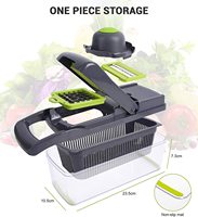 12 en 1 coupe-légumes multifonction de bonne qualité coupe-oignons de cuisine avec récipient séparateur d'oeufs