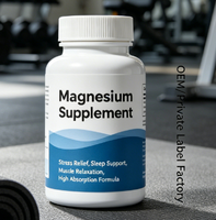 Complément de Magnésium + Ashwagandha pour le Soulagement du Stress, le Soutien au Sommeil et la Relaxation Musculaire – Formule à Absorption Élevée, Qualité Alimentaire, OEM/Privé