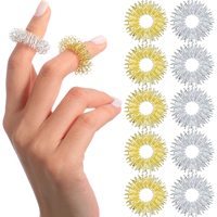 5 couleurs vives Fidget Anti-anxiété acupression doigt anneau de Massage d'acupression sensorielle pour Massage anti-Stress
