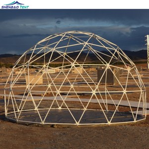 豪華なキャンプテントドーム環境にやさしいテントポータブルシェルター測地線キャンバステント - Product Image 6